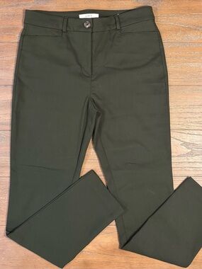 LOFT Dark Olive Stretch Slim Pants